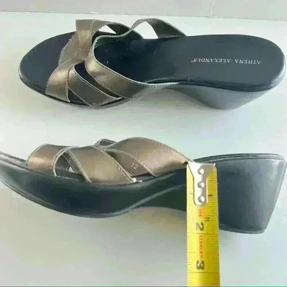 ATHENA ALEXANDER BROWN OPEN TOE WEDGES  SANDALS SIZE 12 - Picture 5 of 9